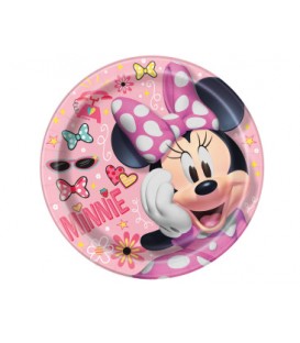 8 Disney Iconic Minnie Mouse Round 9" Dinner Plates