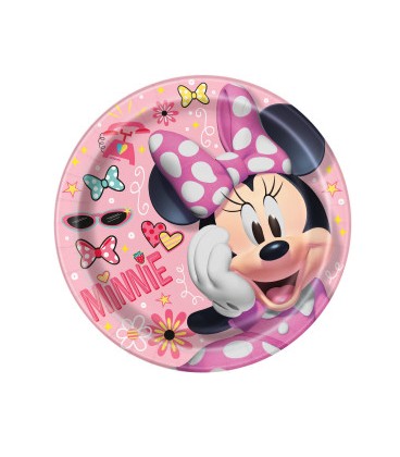 8 Disney Iconic Minnie Mouse Round 9" Dinner Plates