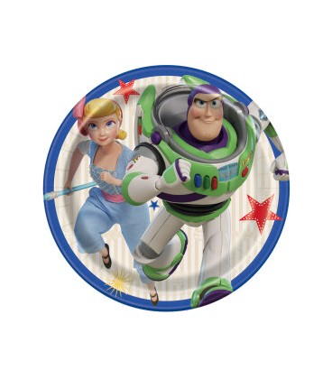 8 Disney Toy Story 4 Round 7" Dessert Plates