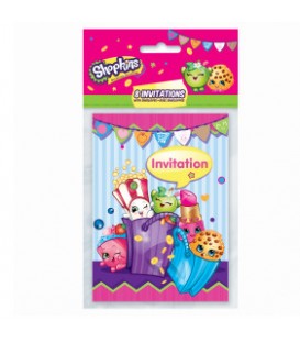 8 invitations SHOPKINS