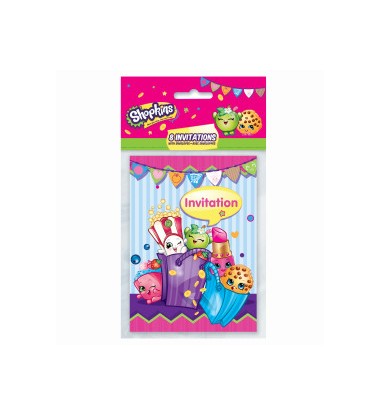 8 invitations SHOPKINS