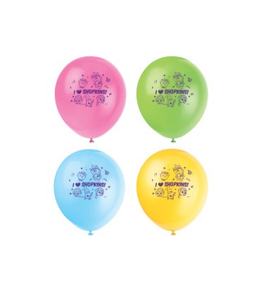 8 ballons en latex SHOPKINS