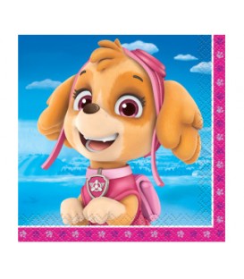 16 Paw Patrol Girl Beverage Napkins