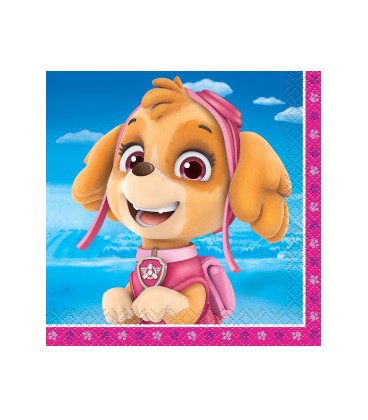 16 Paw Patrol Girl Beverage Napkins