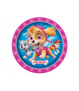 8 assiettes 7'' PAW PATROL FILLE