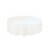White Solid Round Plastic Table Cover