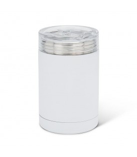 BEVI- 12 oz white Insulated Glass