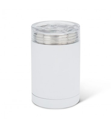 BEVI- 12 oz white Insulated Glass