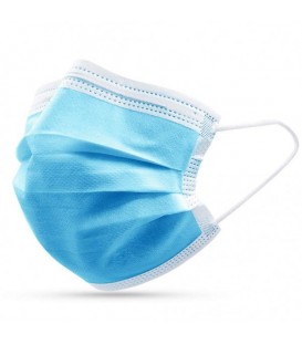 Masque jetable bleu non-médical  paquet de 10
