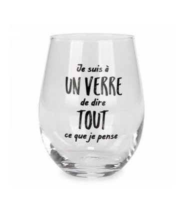 Wine glass without stem-Je suis a un verre...