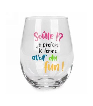 Verre à vin sans pied-Soule!...