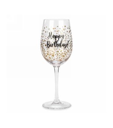 Wine glass-Happy birthday