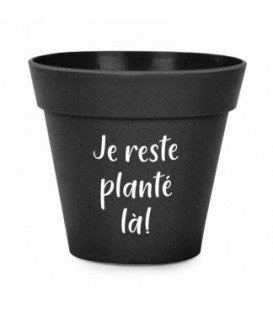 Pot couleur noir en bambou 7 x 6''