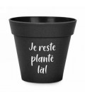 Pot couleur noir en bambou 7 x 6''