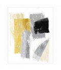 Gray and gold abstract canvas 24 x 36''