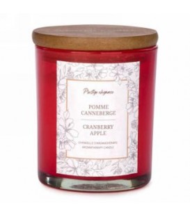 4.5'' Red Glass Candle - Apple and Cranberry