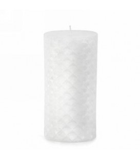 3 x 5.5 '' White Engraved Pattern Candle