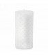 3 x 5.5 '' White Engraved Pattern Candle