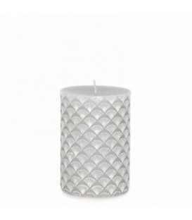 3x5.5'' Gray Engraved Pattern Candle