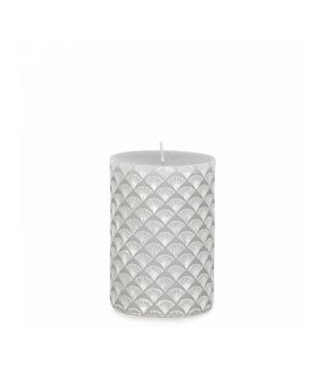 3x4 '' Gray Engraved Pattern Candle