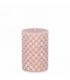 Antique rose candle with engraved pattern 3x4 ''