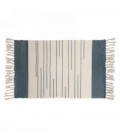 Tapis couleur bleu et naturel 42 x 23''