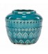 Glossy finish turquoise pot 7.5 x 7.5 ''