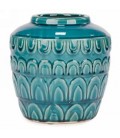 Turquoise pot glossy finish 7.5 x 8 ''