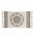 Gray and natural color rug - MANDALA 42 x 23 ''