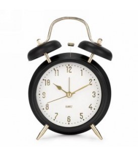 Alarm clock in black plastic 4.5 x 2 x 7.5 ''