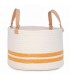 12 X 8 '' Off-White and Yellow Storage Basket