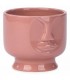 4.5 x 4 '' Pink Face Ceramic Jar