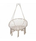 Natural macrame hanging chair 31 X 26.5 X 52 ''