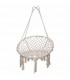 Natural macrame hanging chair 31 X 26.5 X 52 ''