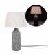 Lampe base grise à motif pois 12.5 D x 21''