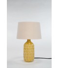 10D '' x 17 '' Textured Base Yellow Table Lamp
