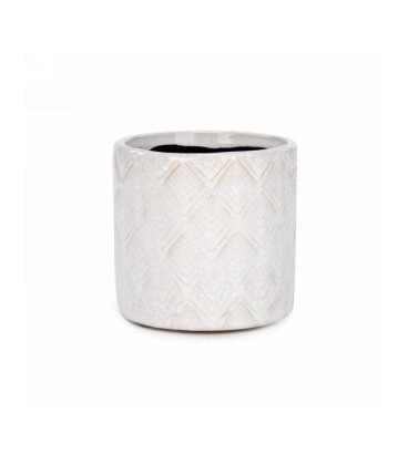 Ivory pot with diamond pattern