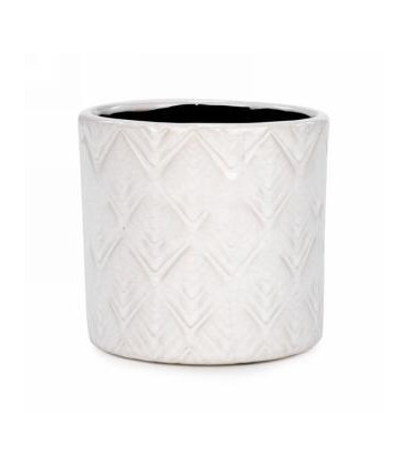 Ivory pot with diamond pattern