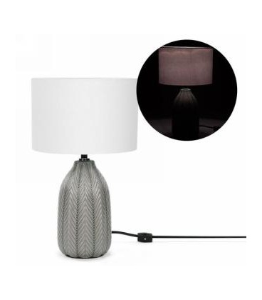 Lampe de table avec base grise 9.5 x 15''