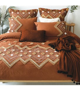 AZTEK terracotta duvet cover