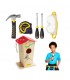 Tall Birdhouse and 5 pieces Tool kit