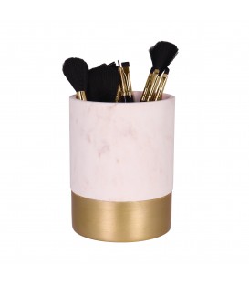 MARBLED GOLD ACCENT BRUSH CUP