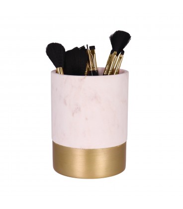 MARBLED GOLD ACCENT BRUSH CUP