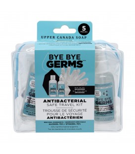 6 pc bye bye germs antibacterial travel kit adultes