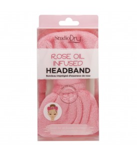 SERRE-TÊTE EN PELUCHE INFUSÉ  À LA ROSE