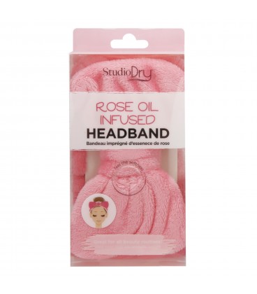 SERRE-TÊTE EN PELUCHE INFUSÉ  À LA ROSE