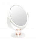10X WHITE AND ROSE GOLD VANITY MIRROR