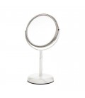 5X SILVER AND MARBLE VANITY MIRROR