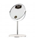 5X SILVER AND MARBLE VANITY MIRROR