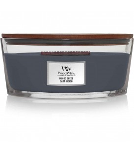 BOUGIE ELLIPSE CRÉPITANTE DE WOODWICK SUEDE INDIGO